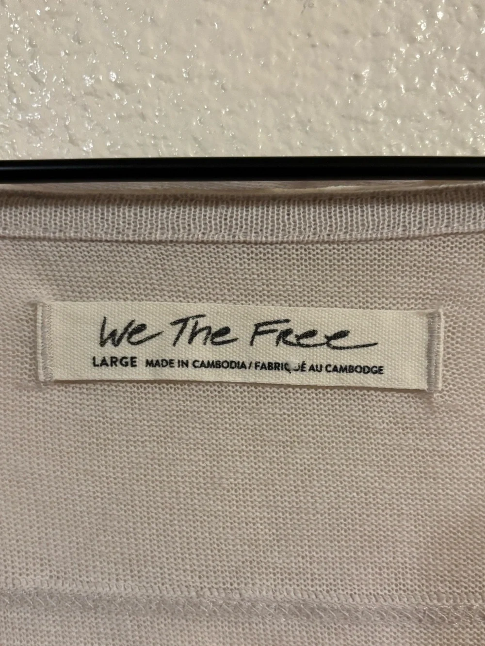 FREE PEOPLE We The Free Morgan Henley Top in Prosecco (cream biege)